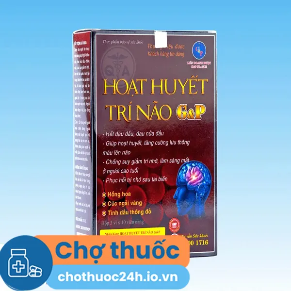 Hoạt huyết trí não G&P – Tăng cường lưu thông máu não (30 viên)